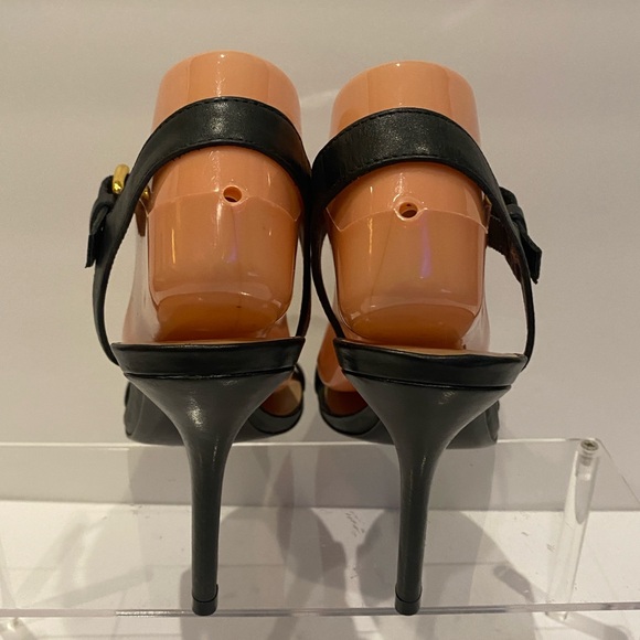 Trina Turk Loyola Slingback Dress Sandals Ultra High Heel Size 9 M Black EUC - Picture 7 of 13